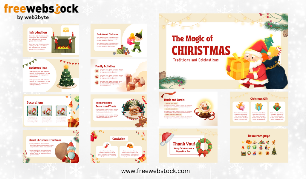 Elevate Your Christmas Presentations with Free PPT Templates