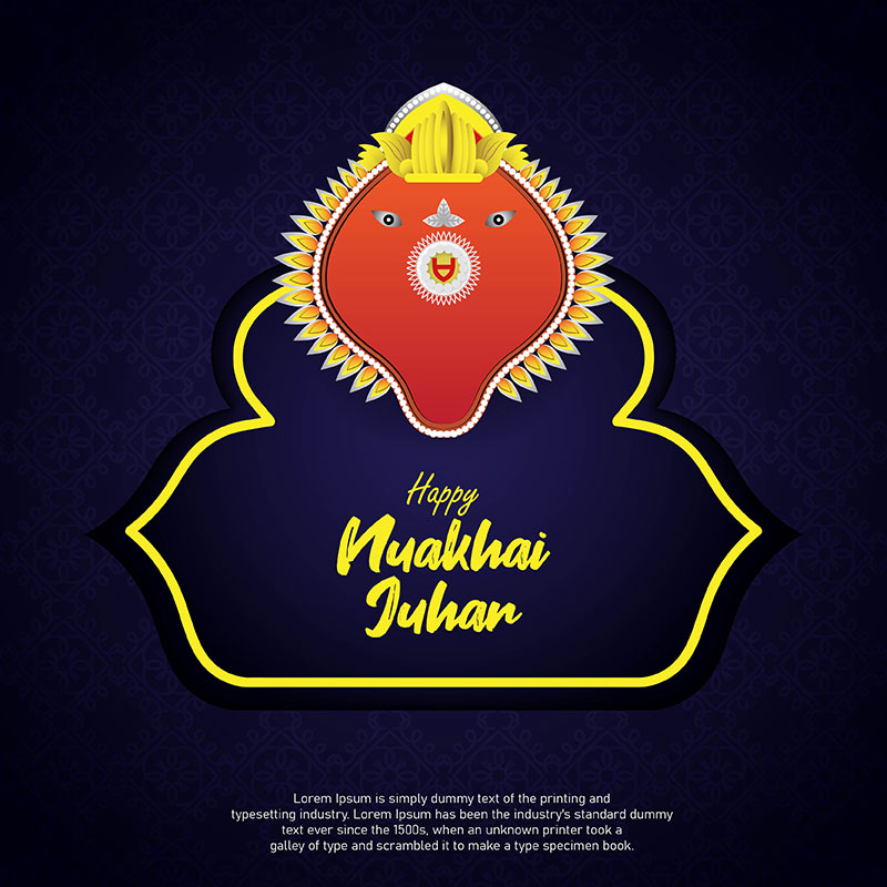 Banner design of happy nuakhai juhar template.:: tasmeemME.com