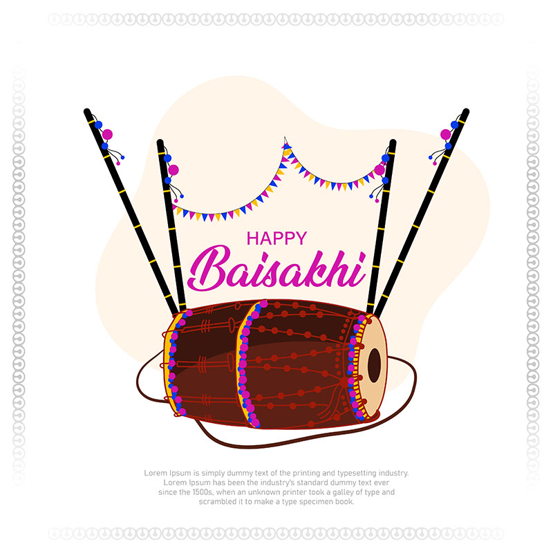 Baisakhi festival drawing|How to Draw Baisakhi poster |Easy Vaisakhi drawing  |Happy Baisakhi scenery - YouTube