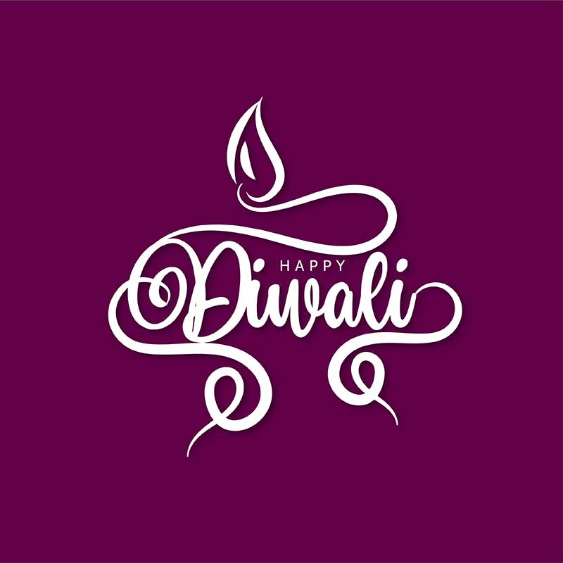 Happy diwali festival of lights indian logo design