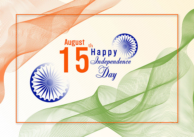 Happy Independence Day 15th August Background Vector Abstract