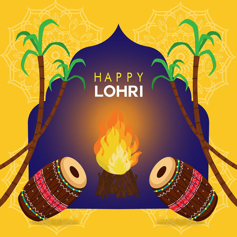How to Draw Lohri Festival Scenery Drawing of Punjab Celebration Dance -  YouTube