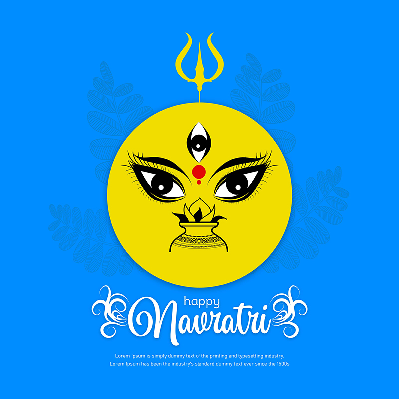 Happy Navratri illustration banner design