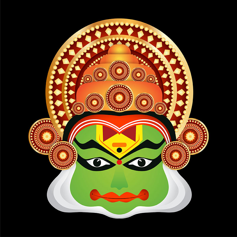 Kerala Gods own country - Kathakali drawing | For culture lovers| Indian  traditions | Indian traditional kathakali dance form 