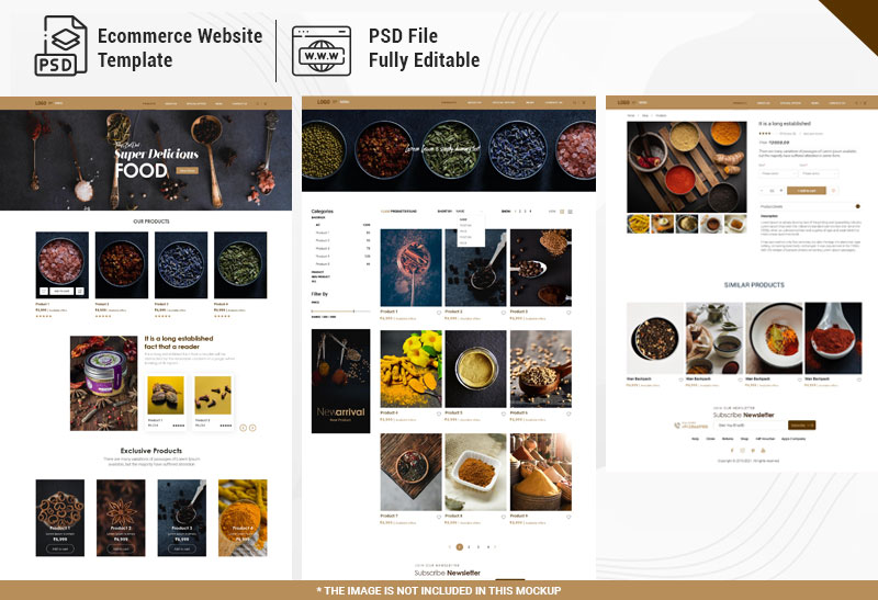 Dry Fruits Website Web Page Template