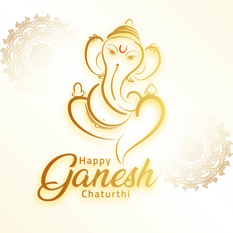 Wishing Card Of Ganesh Chaturthi Celebration
