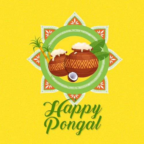 Wishing Happy Pongal Gif
